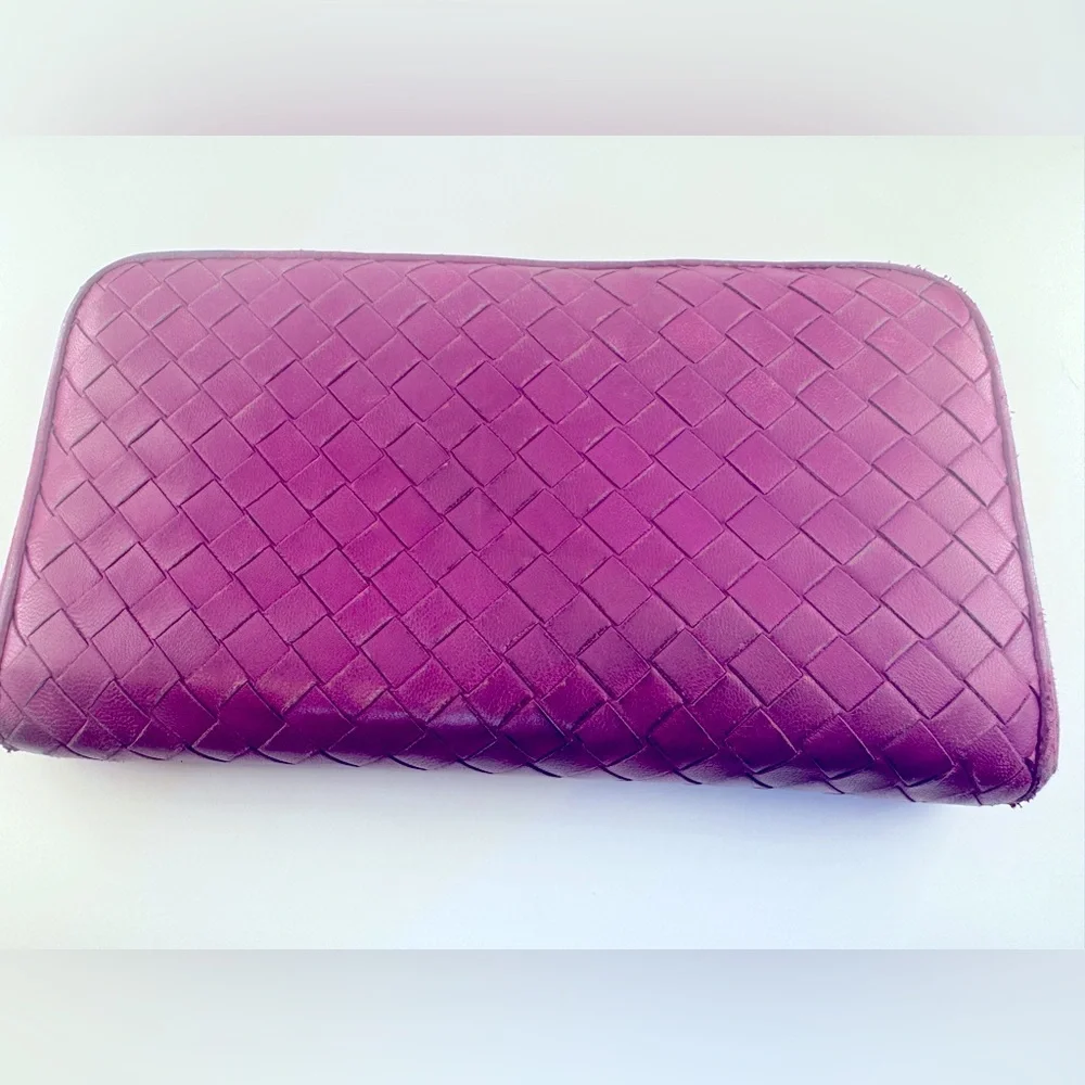 Bottega Veneta Clutch Bottega Veneta Orchid Intrecciato Zip Rare Purple wallet - Picture 14 of 14